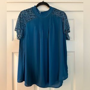 Torrid Georgette Lace-Trim Blouse